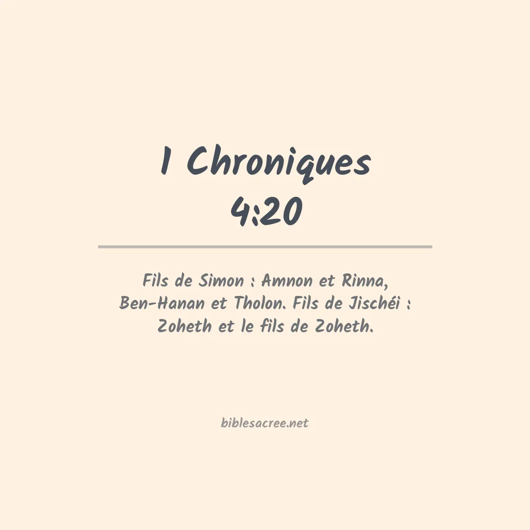 1 Chroniques - 4:20