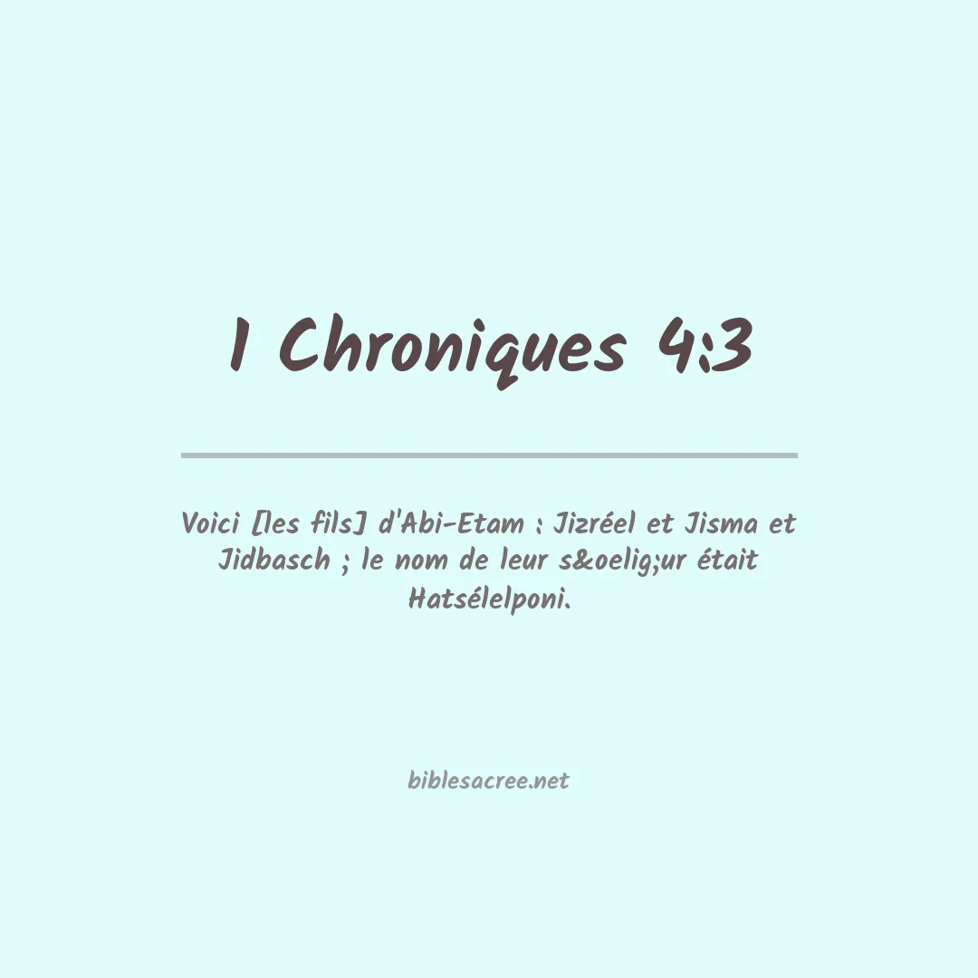 1 Chroniques - 4:3