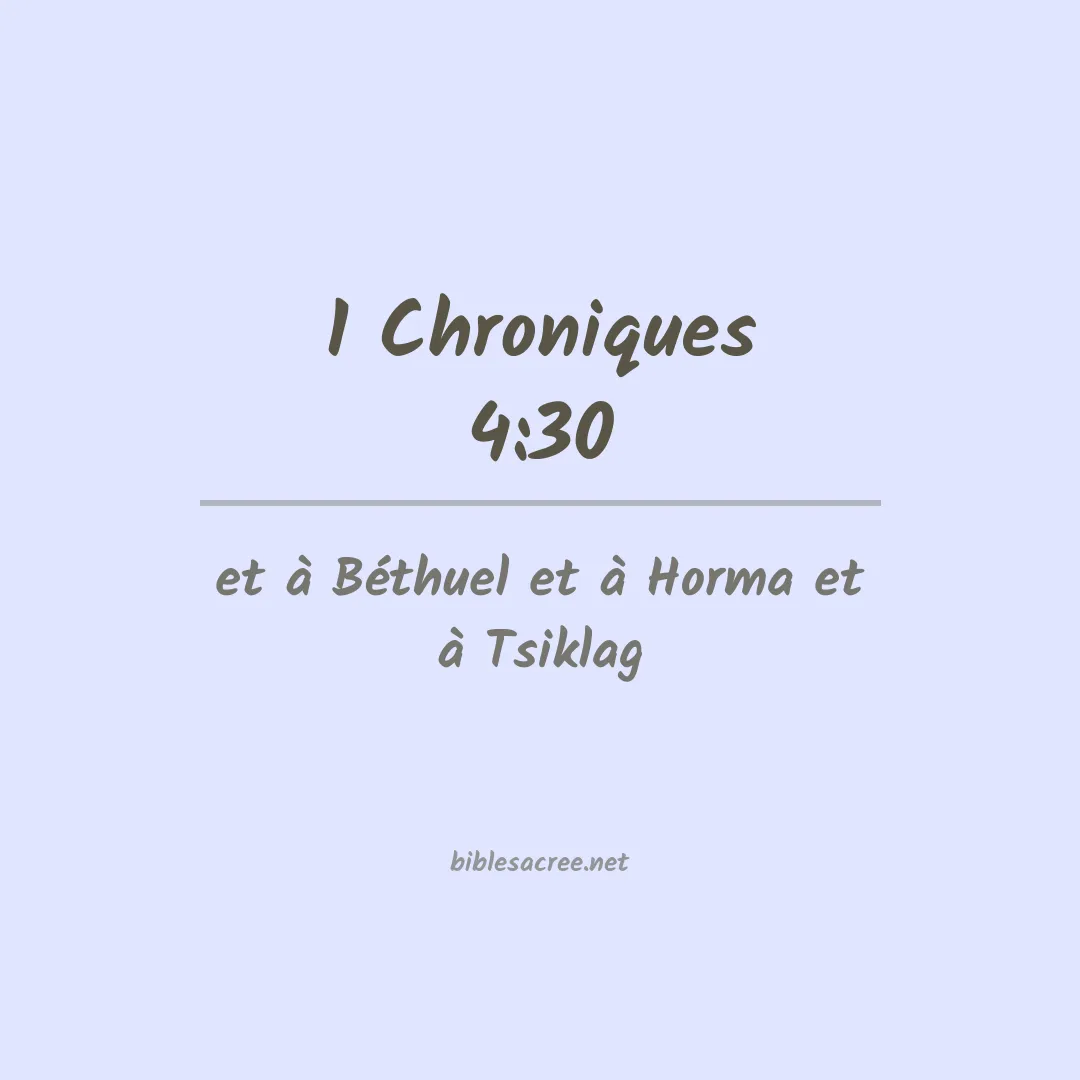 1 Chroniques - 4:30