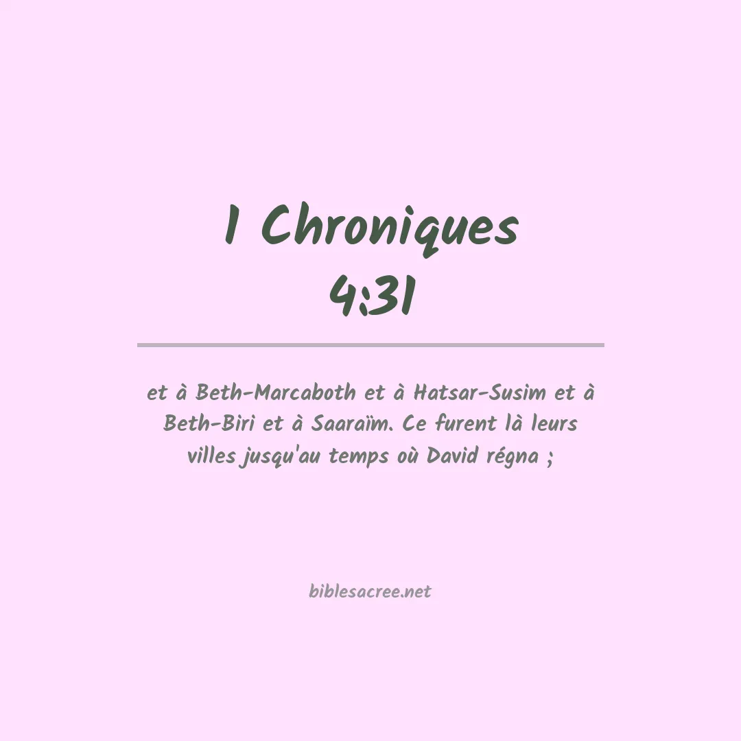 1 Chroniques - 4:31