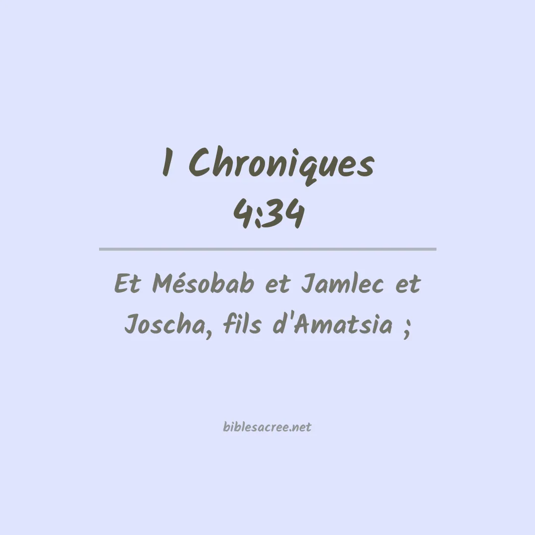 1 Chroniques - 4:34