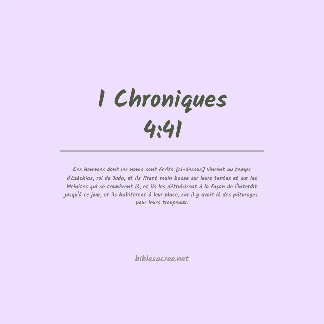 1 Chroniques - 4:41