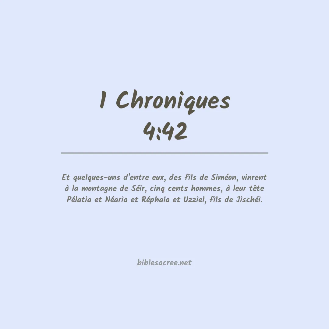 1 Chroniques - 4:42