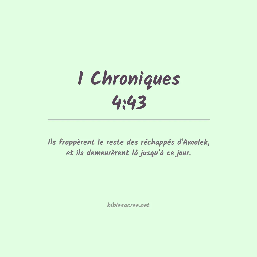 1 Chroniques - 4:43