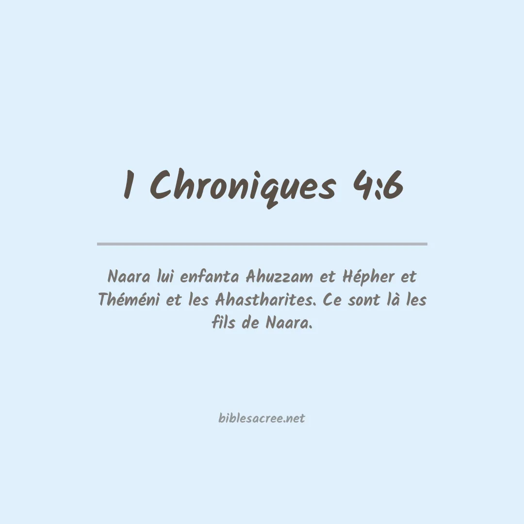 1 Chroniques - 4:6