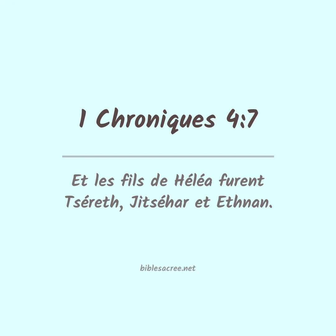 1 Chroniques - 4:7