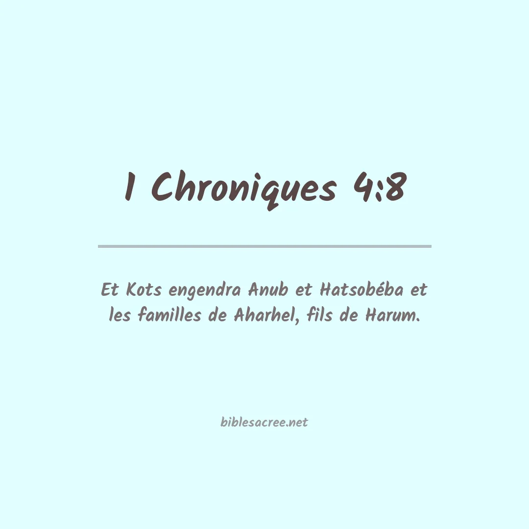 1 Chroniques - 4:8