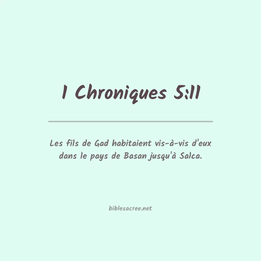 1 Chroniques - 5:11
