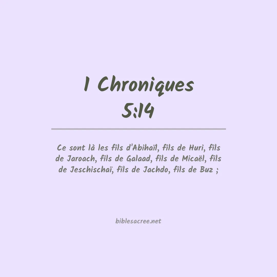 1 Chroniques - 5:14