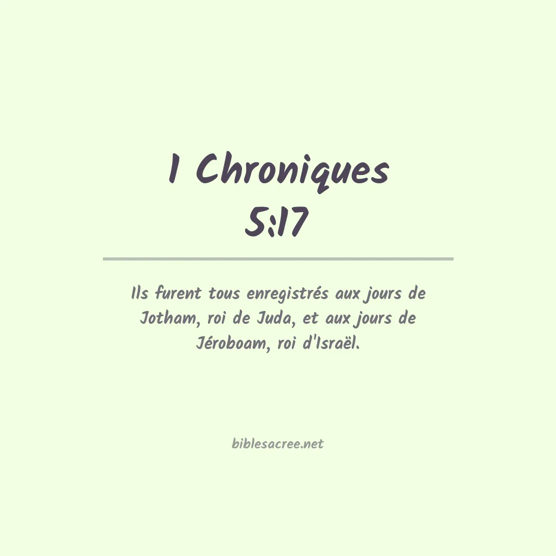 1 Chroniques - 5:17