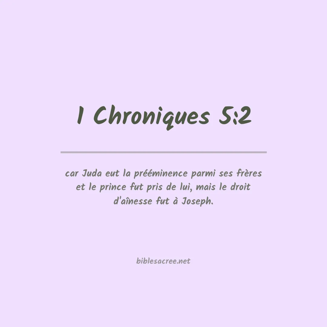 1 Chroniques - 5:2