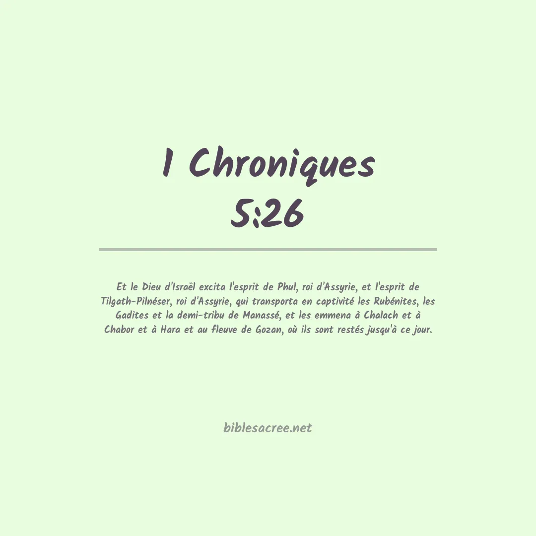 1 Chroniques - 5:26