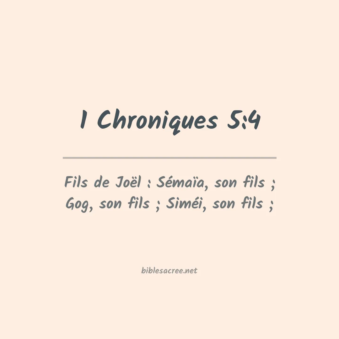 1 Chroniques - 5:4