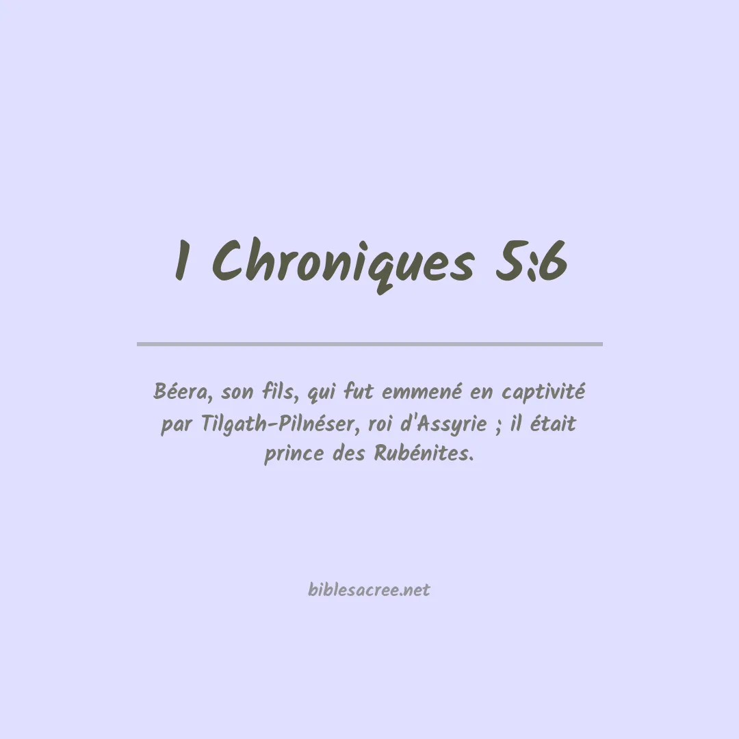 1 Chroniques - 5:6
