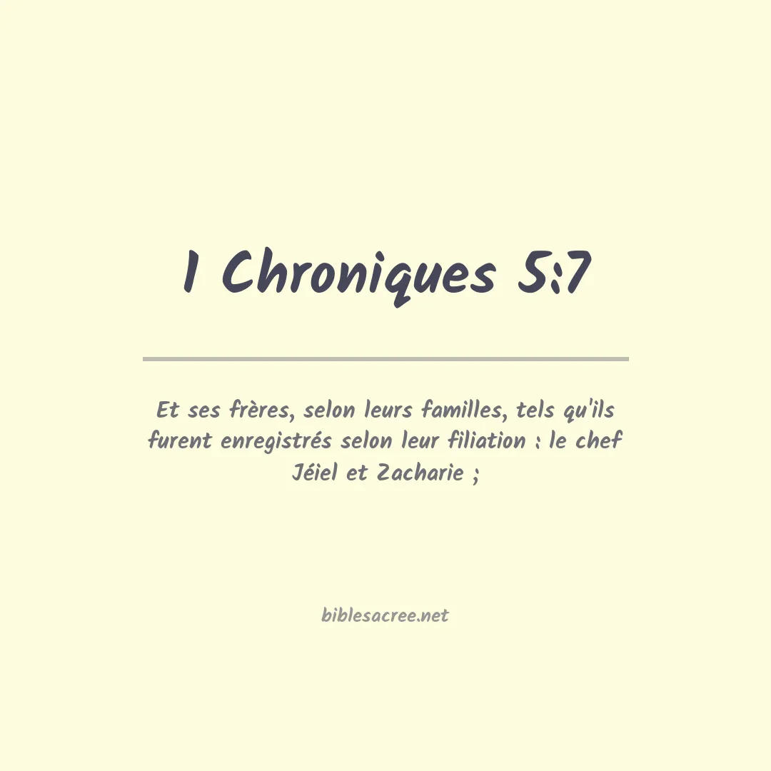 1 Chroniques - 5:7