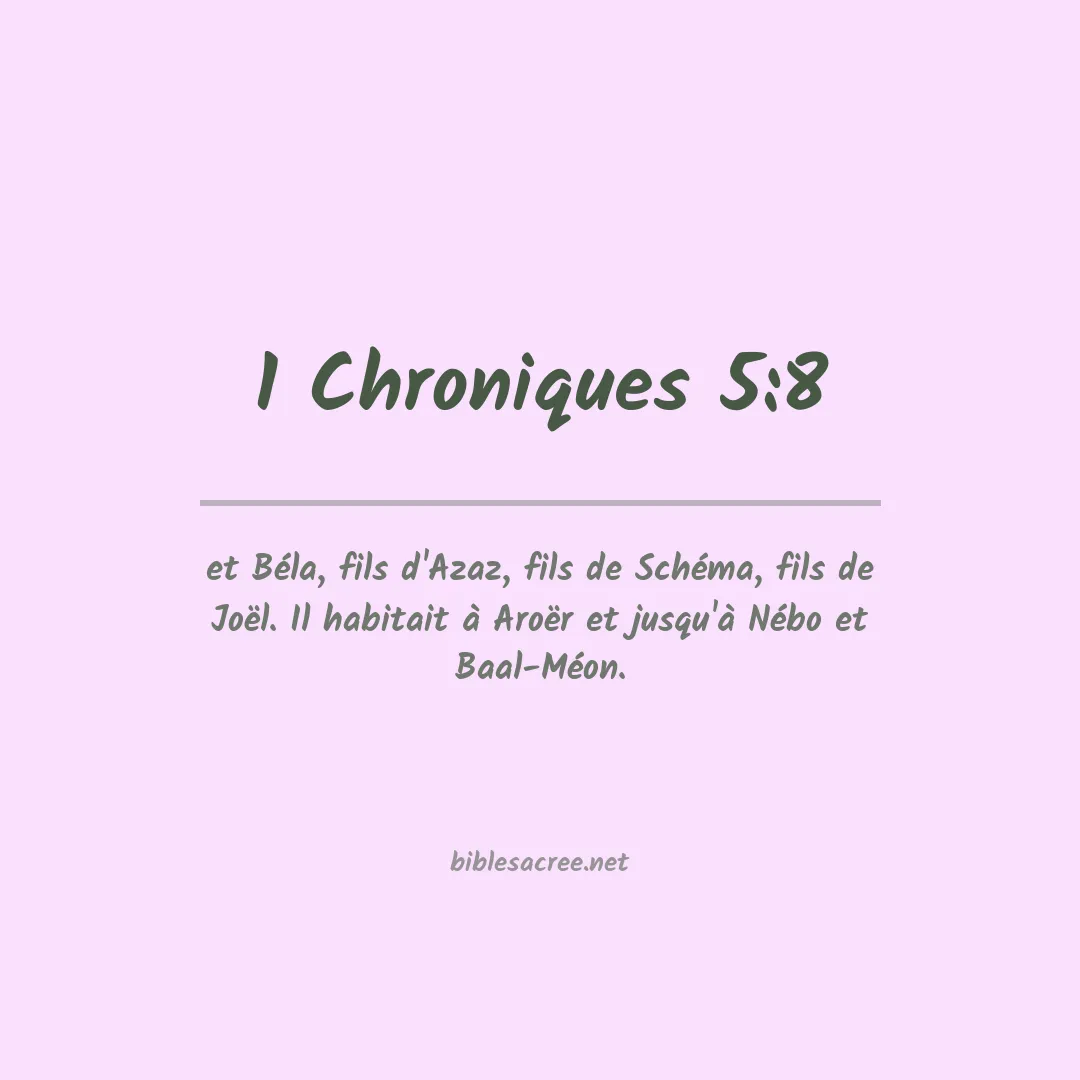1 Chroniques - 5:8