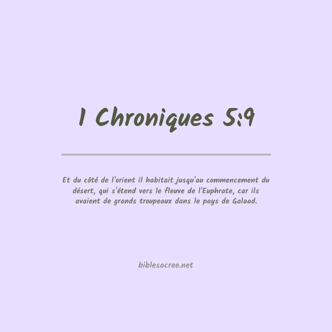 1 Chroniques - 5:9