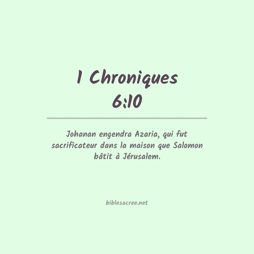 1 Chroniques - 6:10