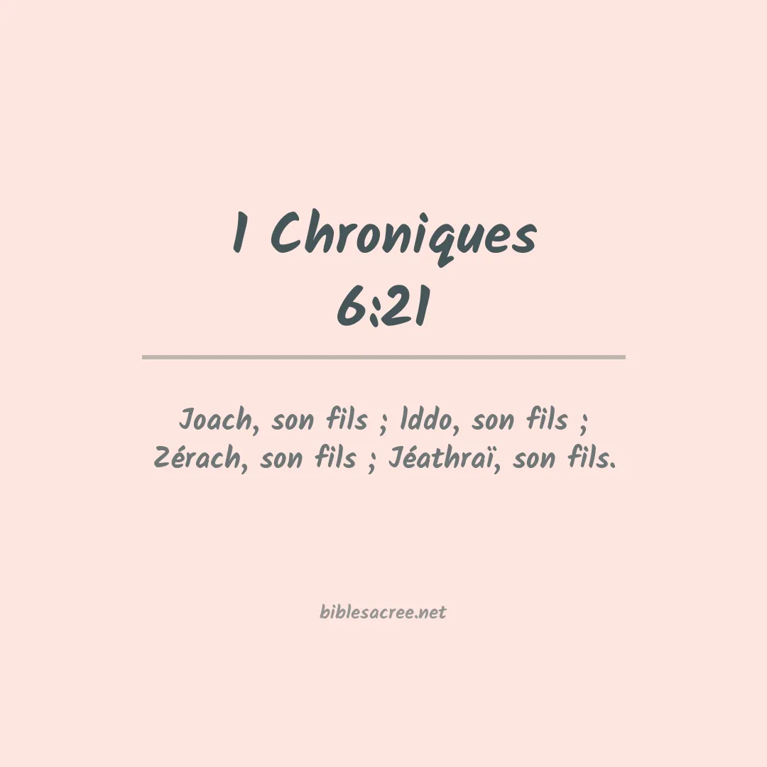 1 Chroniques - 6:21