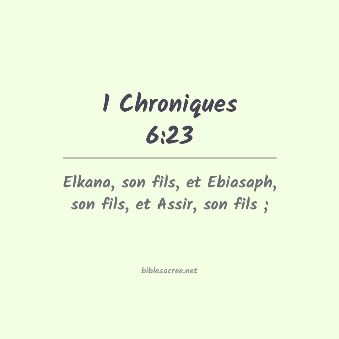 1 Chroniques - 6:23