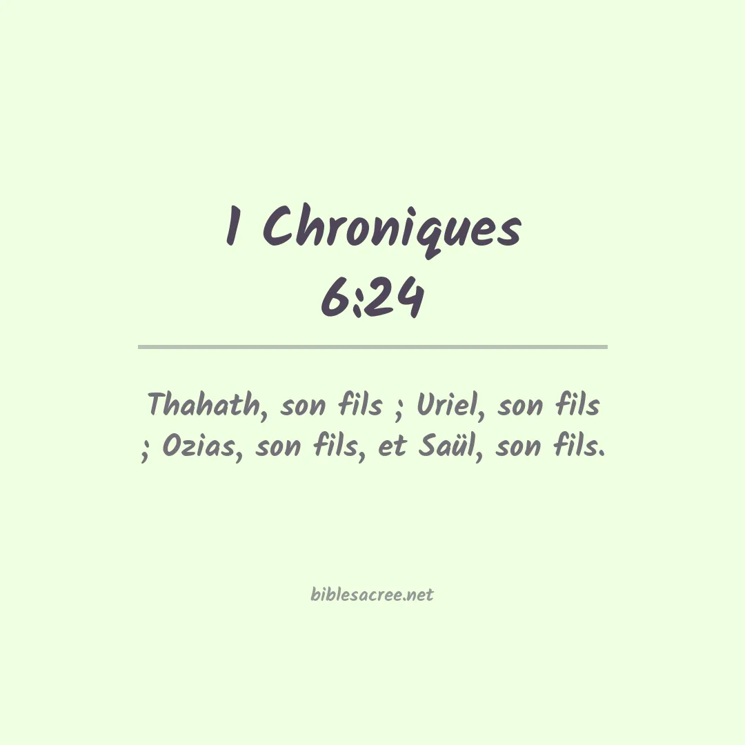 1 Chroniques - 6:24