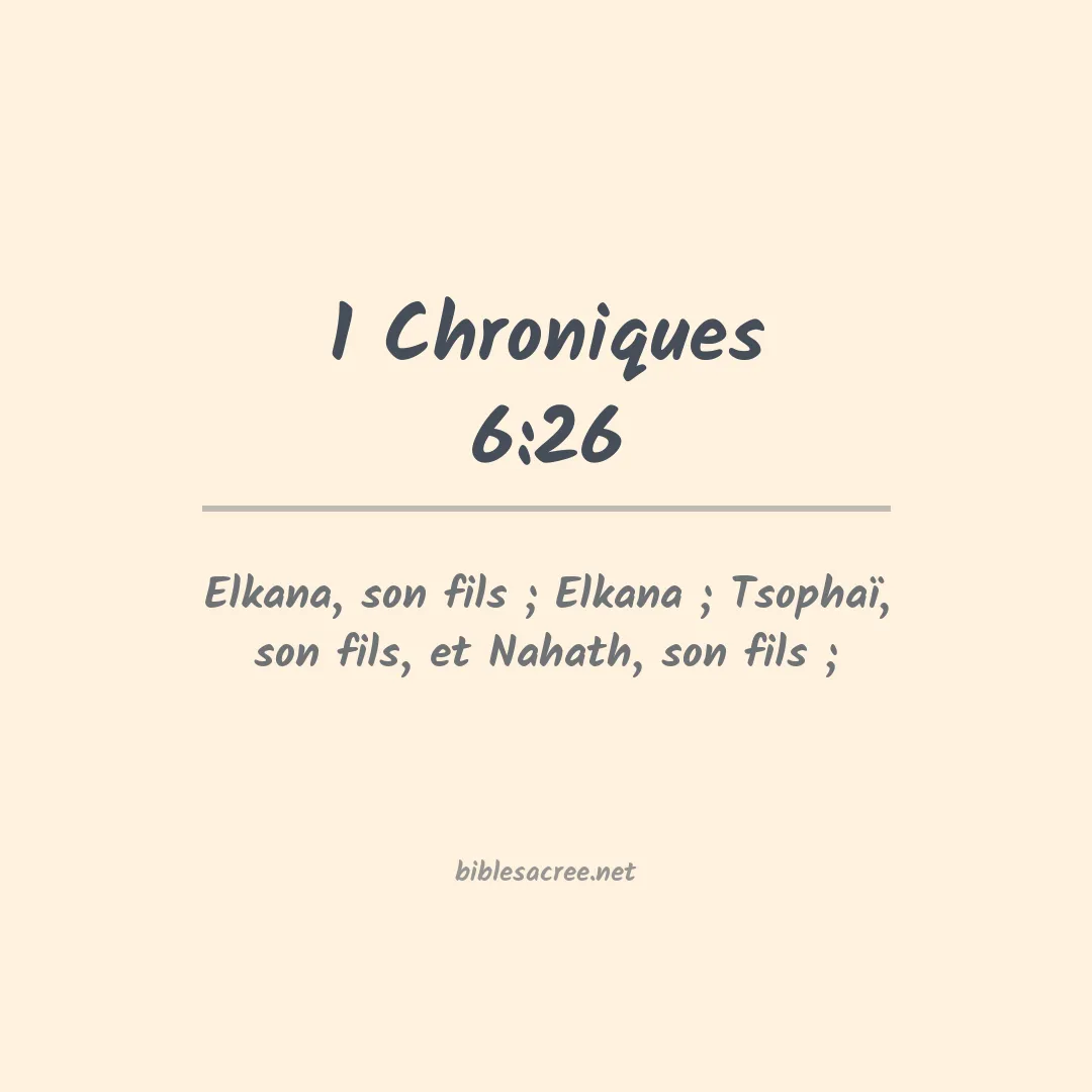 1 Chroniques - 6:26