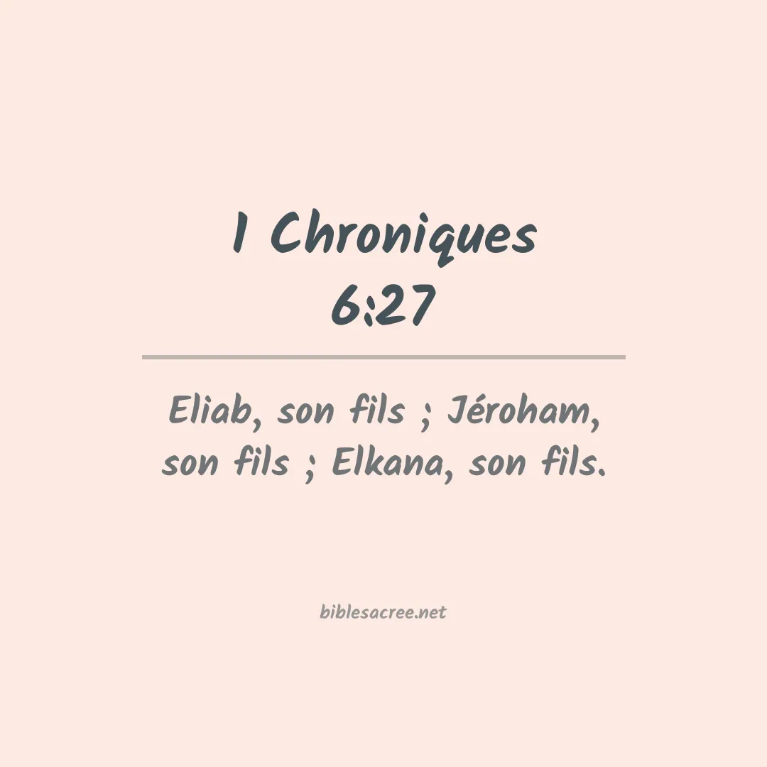 1 Chroniques - 6:27