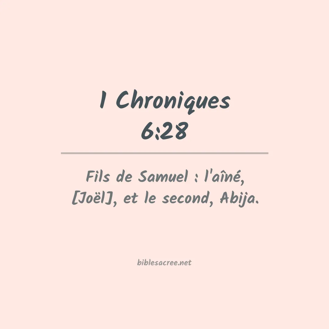 1 Chroniques - 6:28