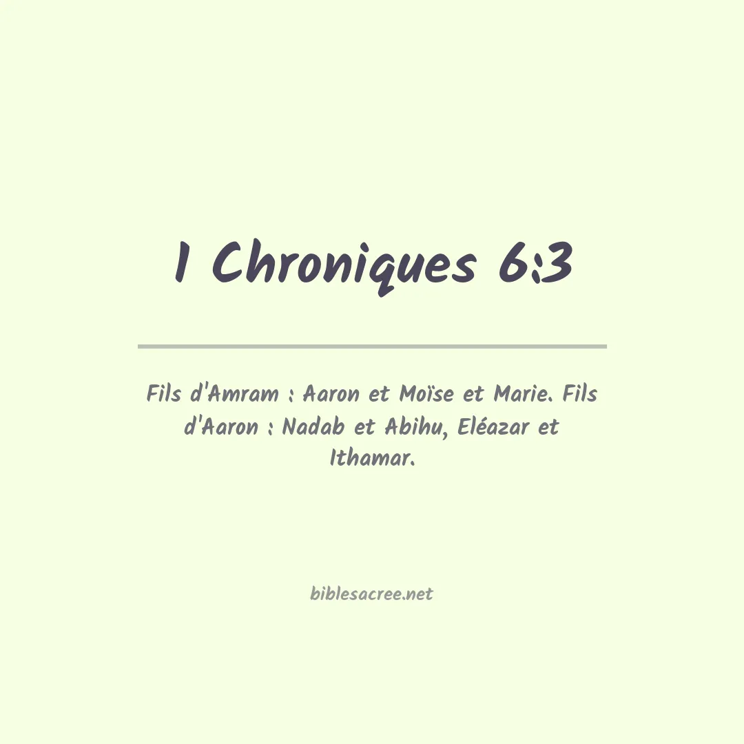 1 Chroniques - 6:3