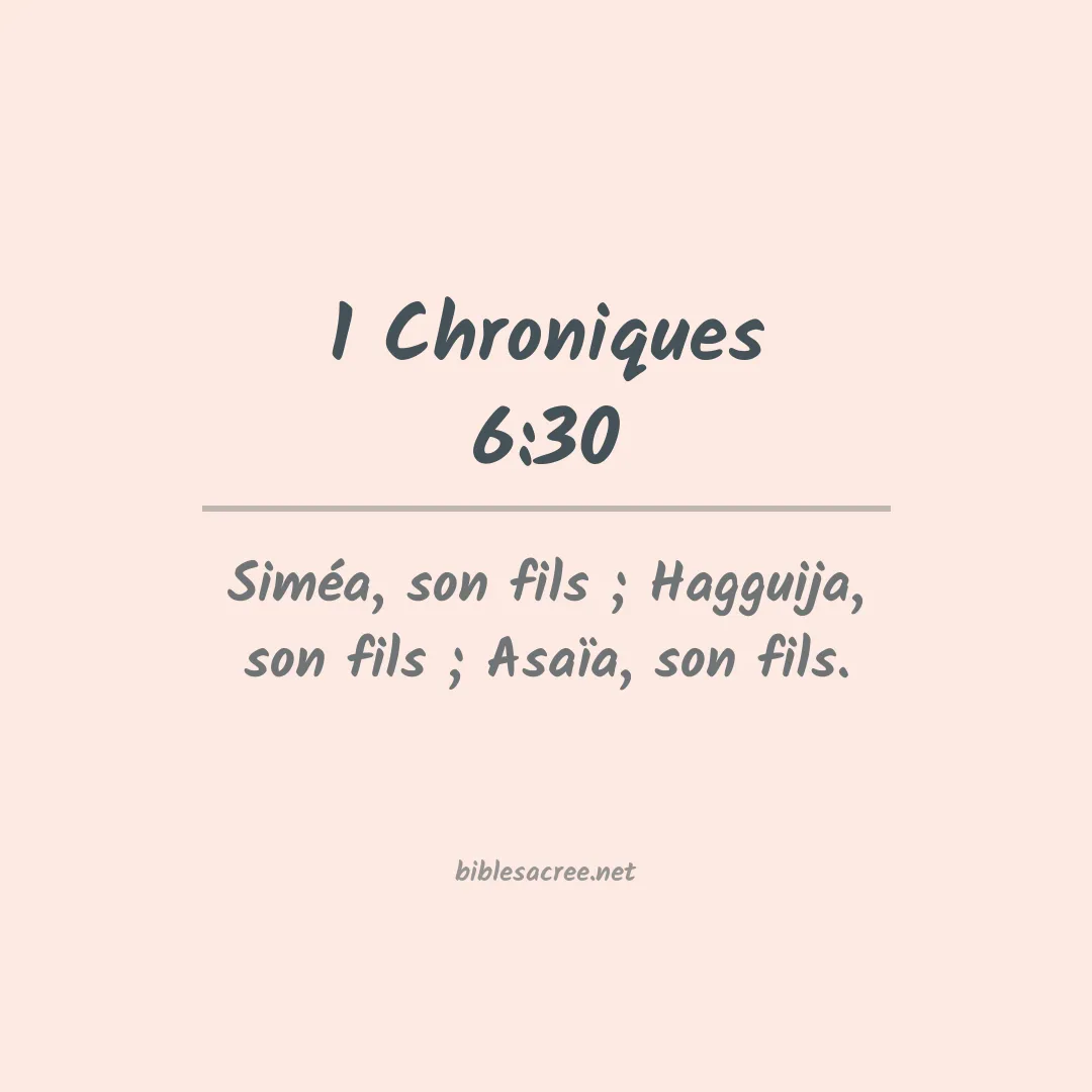 1 Chroniques - 6:30