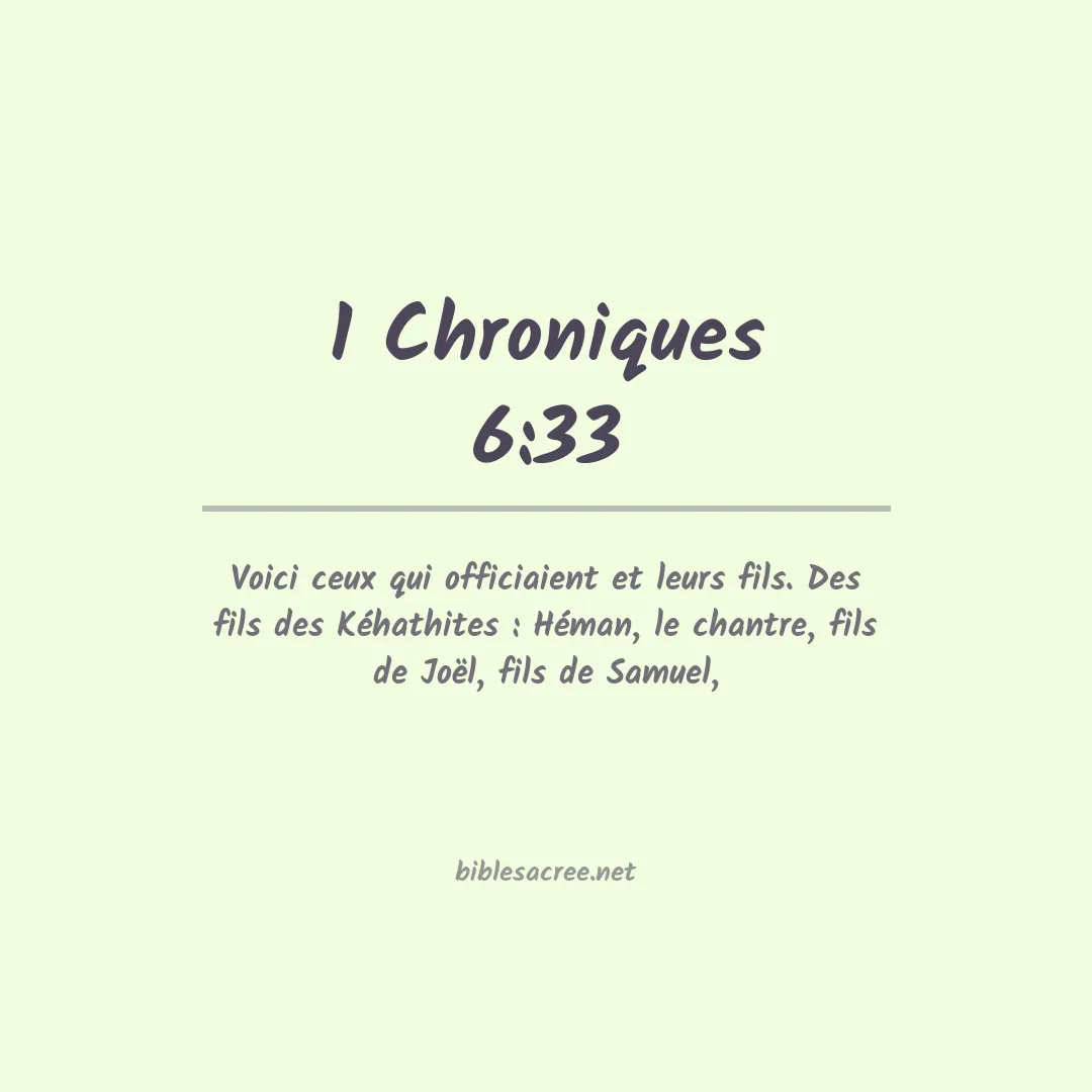 1 Chroniques - 6:33