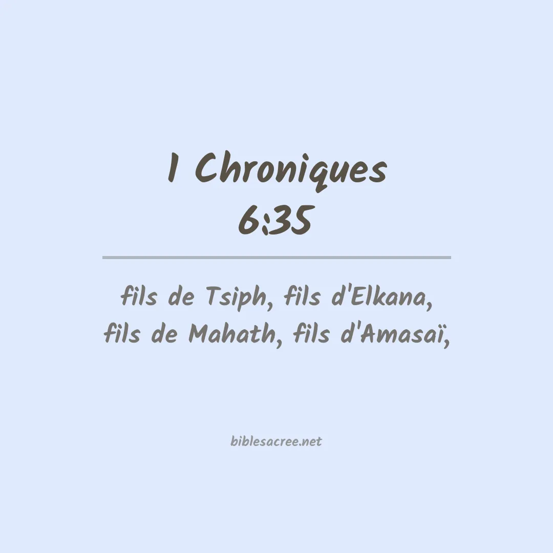 1 Chroniques - 6:35