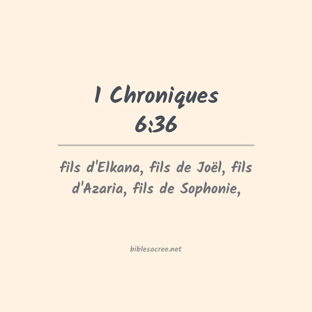 1 Chroniques - 6:36