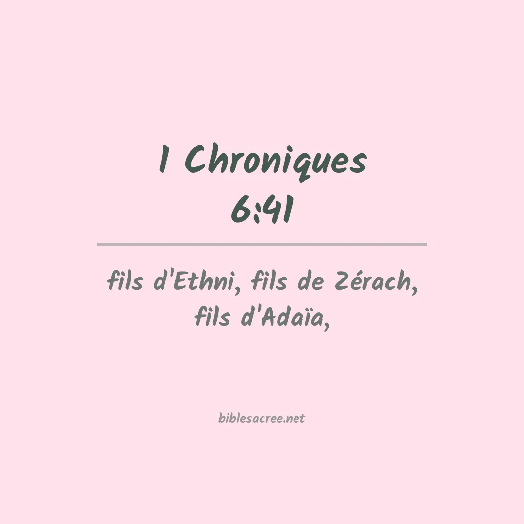 1 Chroniques - 6:41
