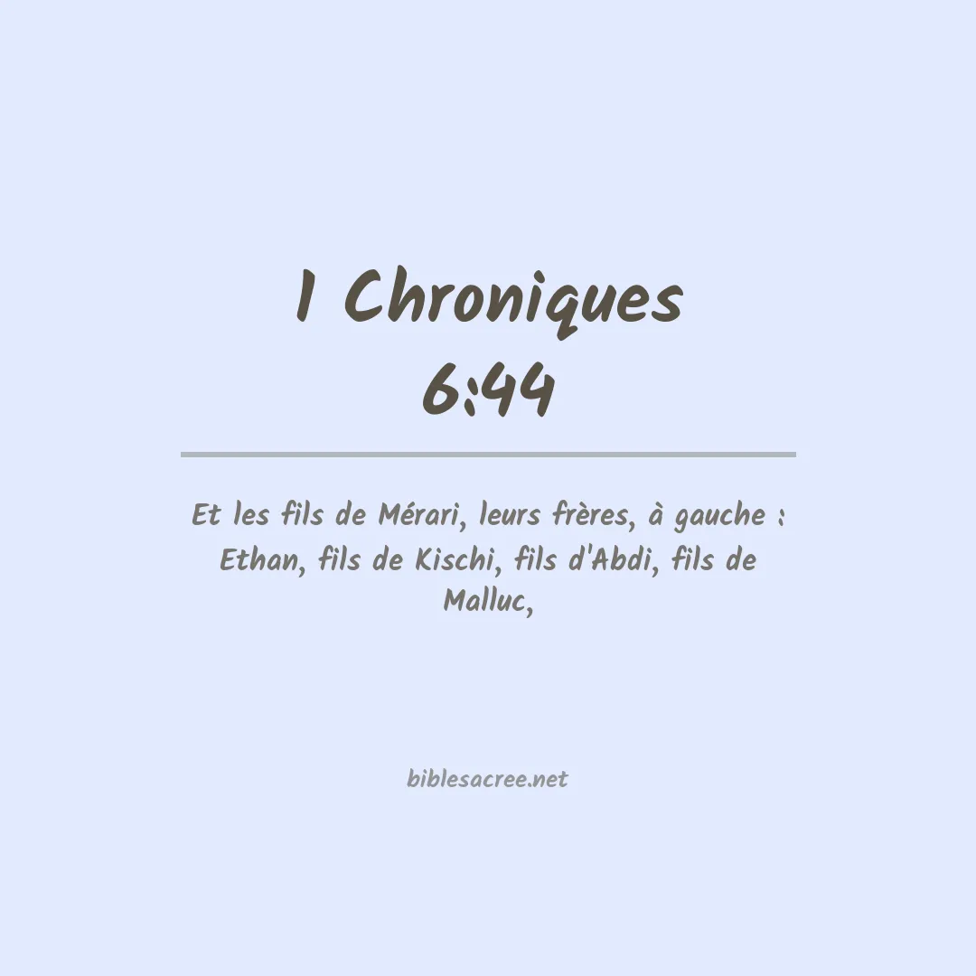 1 Chroniques - 6:44