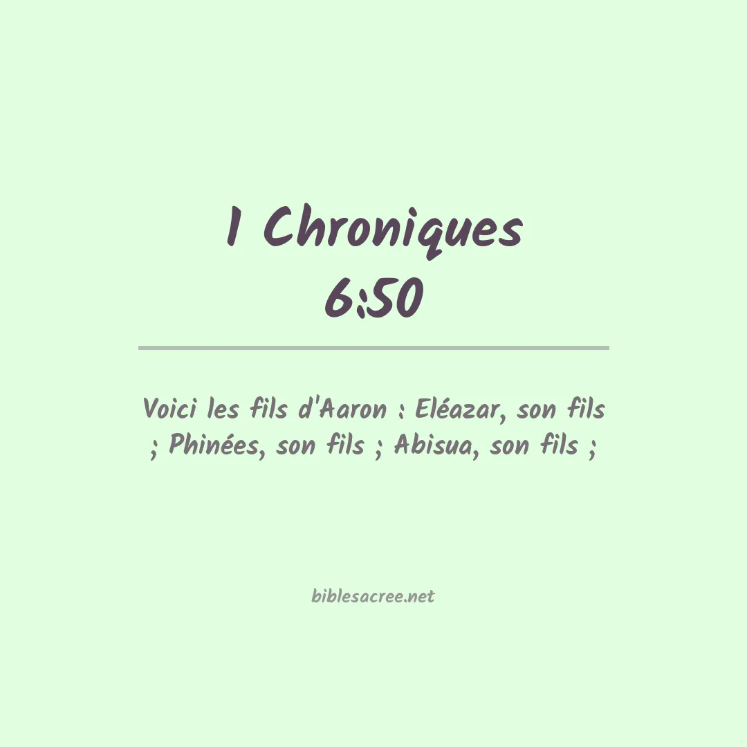 1 Chroniques - 6:50