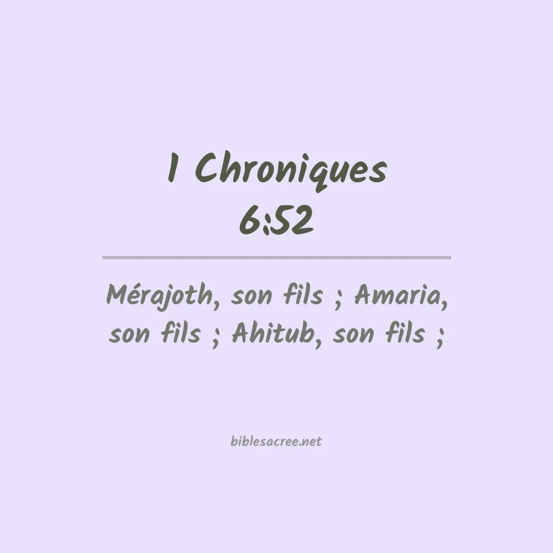 1 Chroniques - 6:52