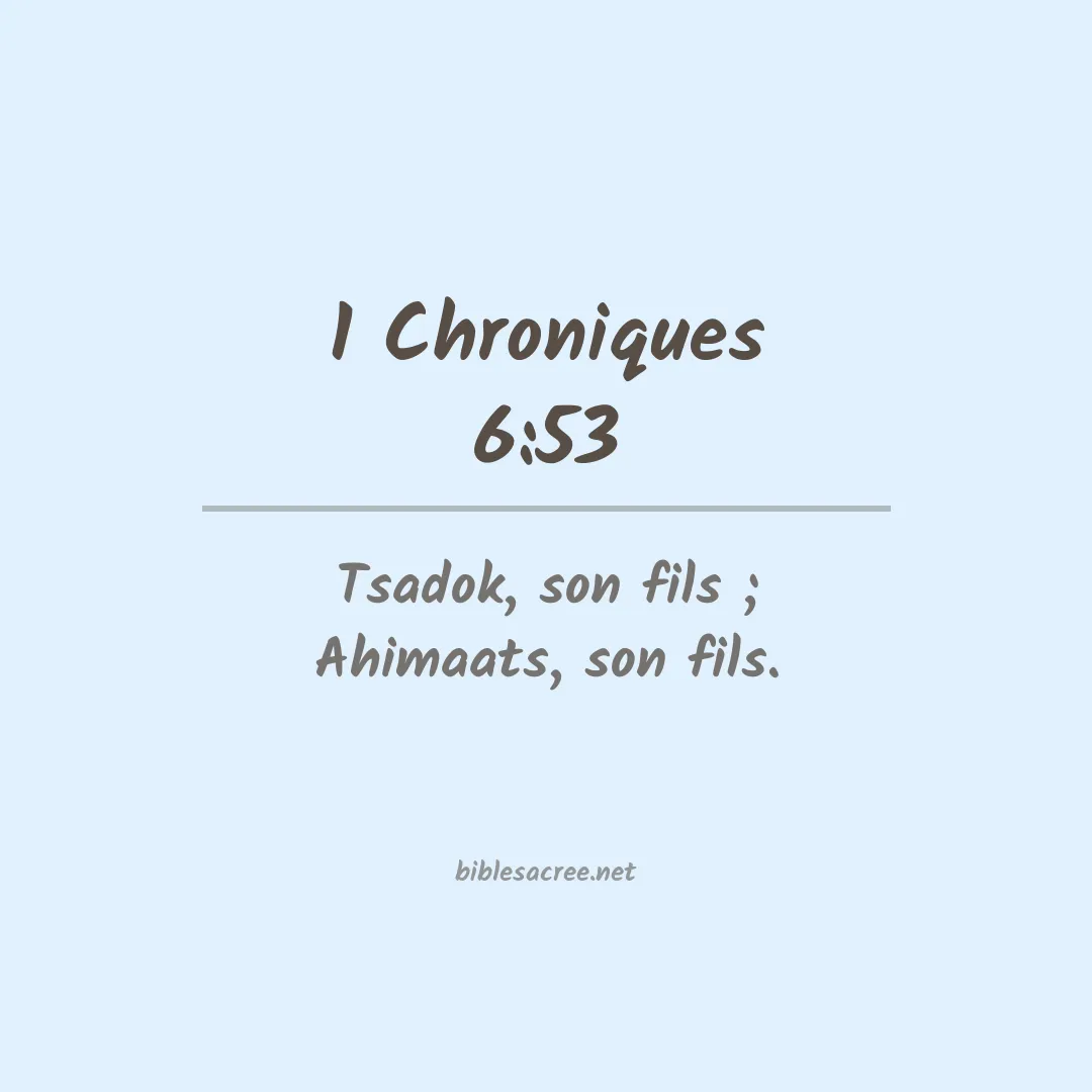 1 Chroniques - 6:53