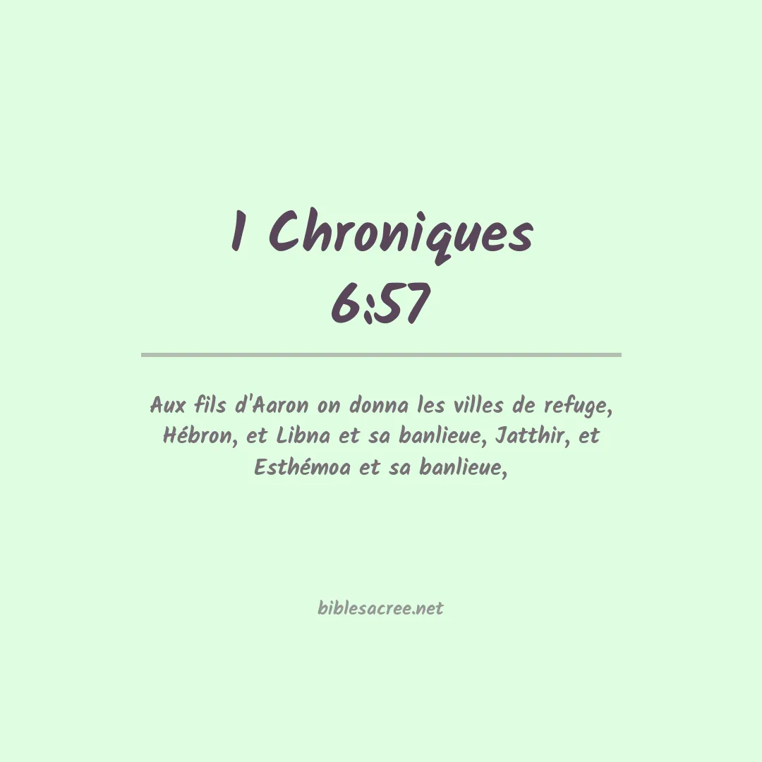 1 Chroniques - 6:57
