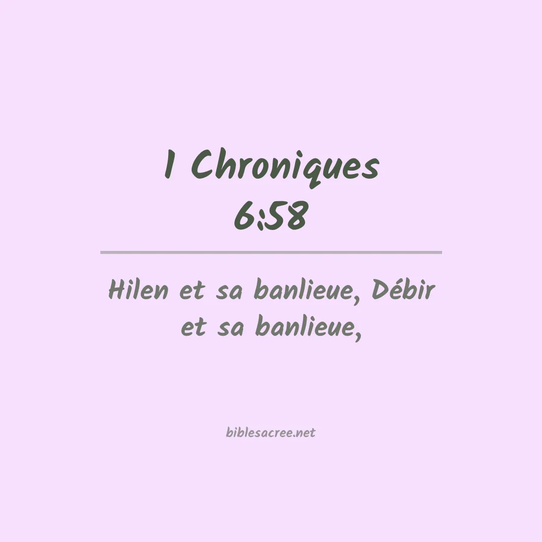 1 Chroniques - 6:58