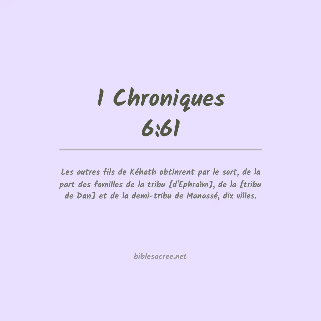 1 Chroniques - 6:61