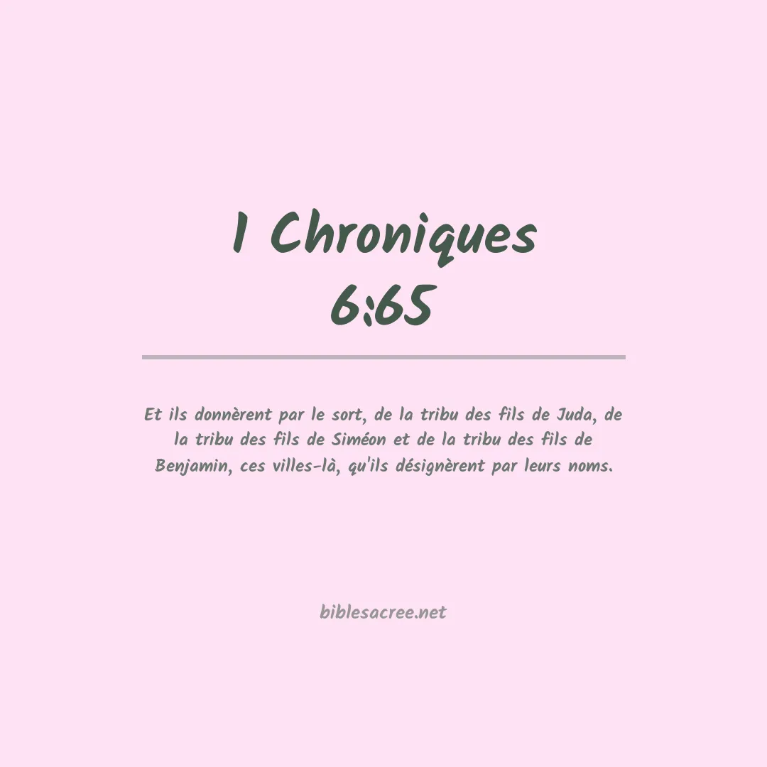 1 Chroniques - 6:65
