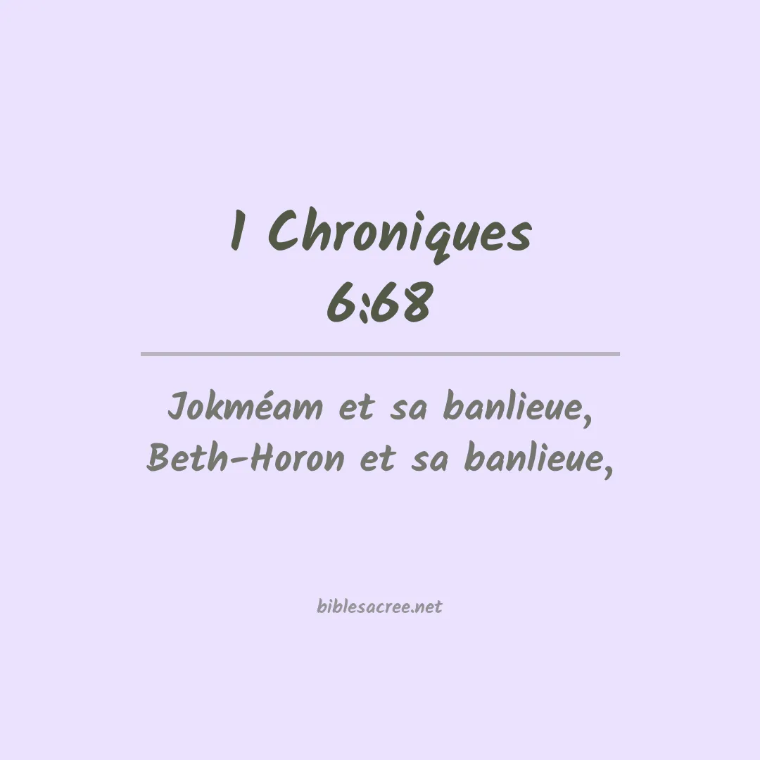 1 Chroniques - 6:68