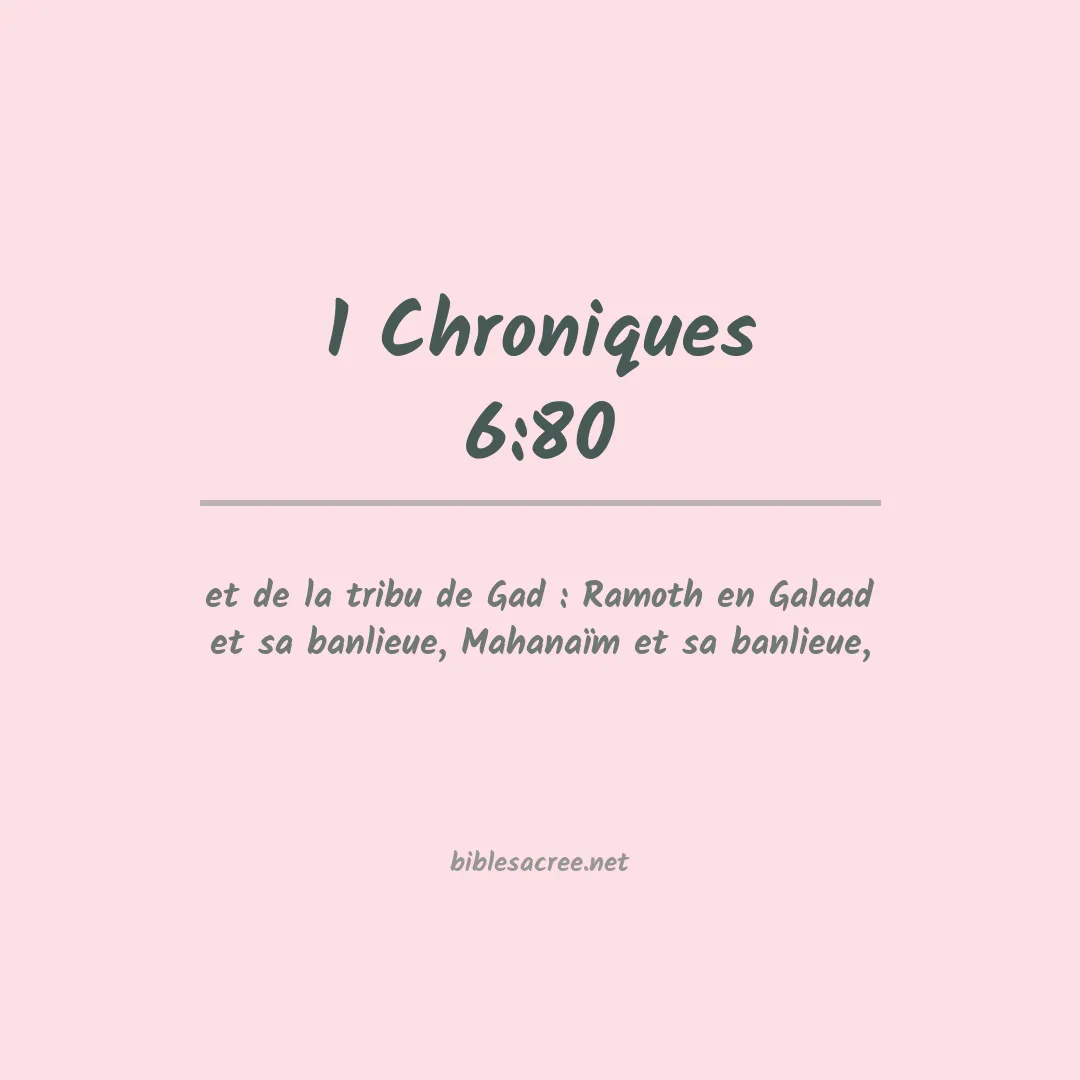 1 Chroniques - 6:80