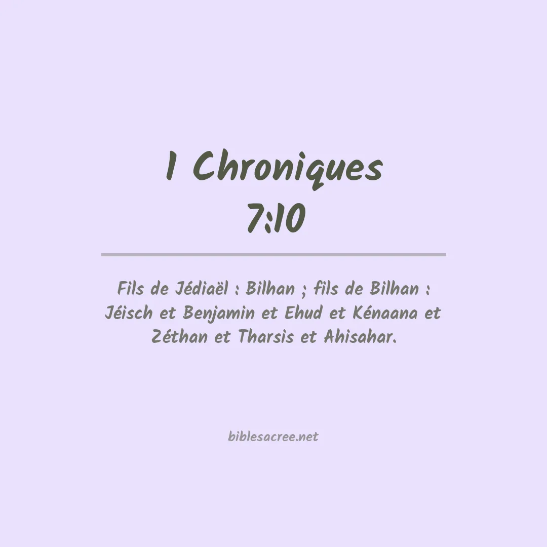 1 Chroniques - 7:10