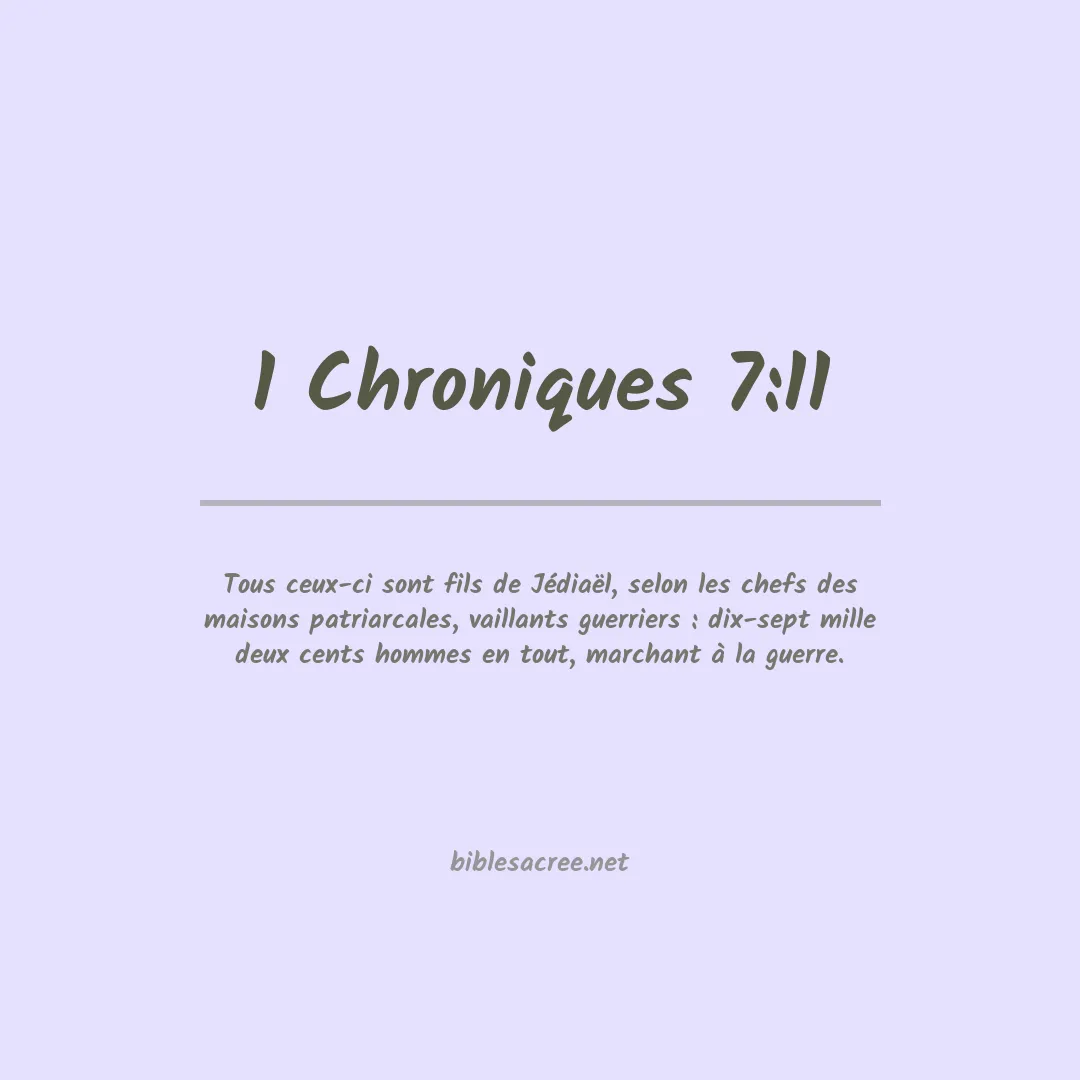 1 Chroniques - 7:11