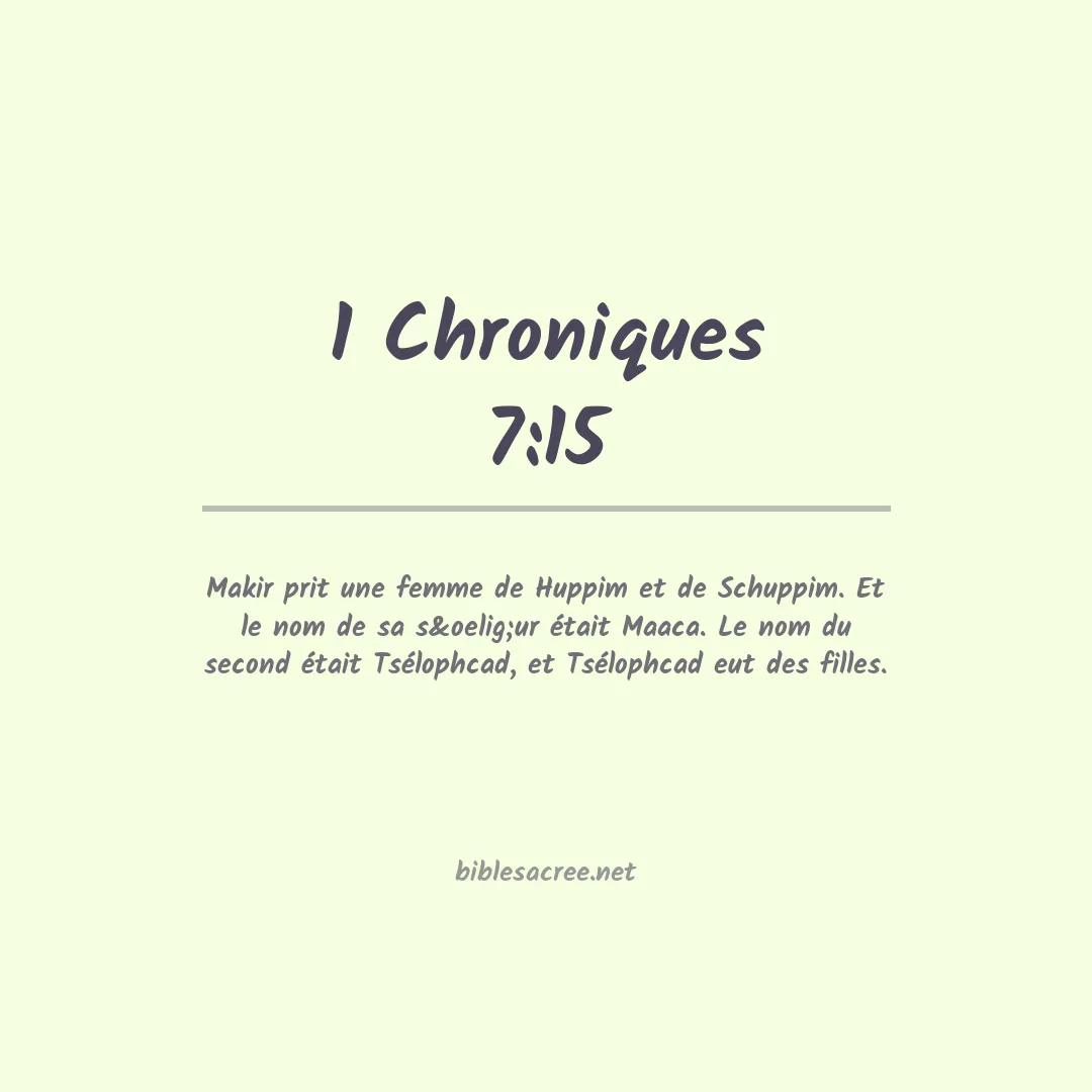 1 Chroniques - 7:15