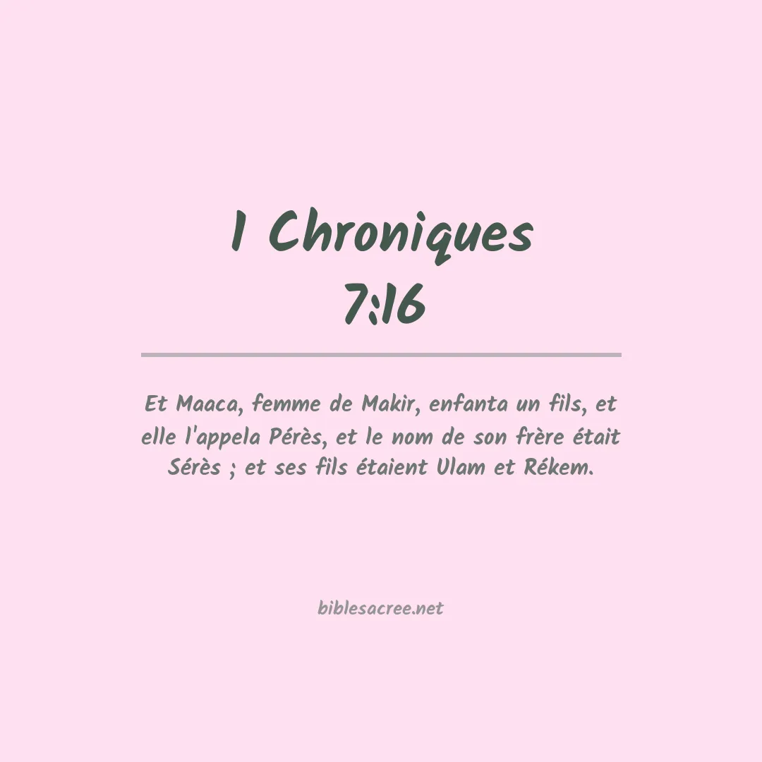 1 Chroniques - 7:16