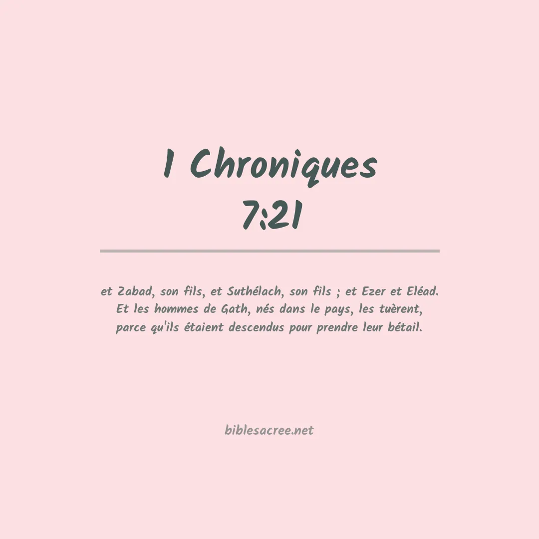1 Chroniques - 7:21