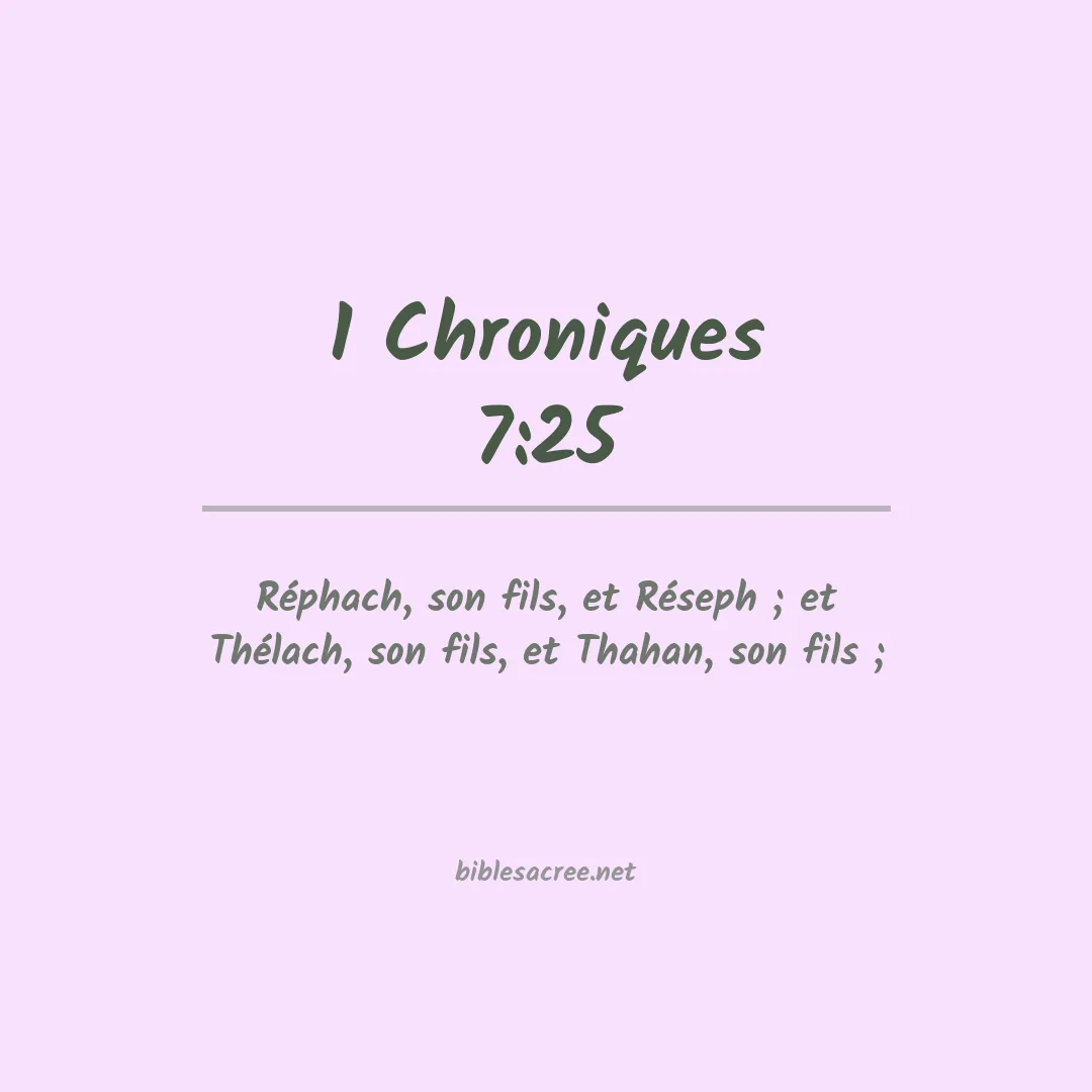 1 Chroniques - 7:25